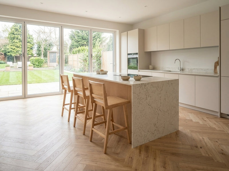 Amber Oak Herringbone - Glue LVT