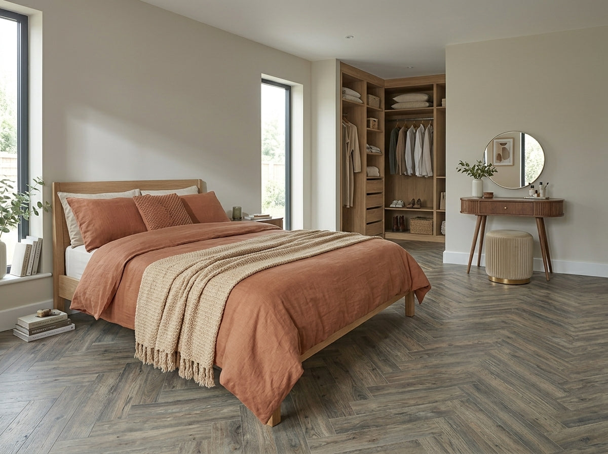 Herringbone Brushed Grey Oak - LVT