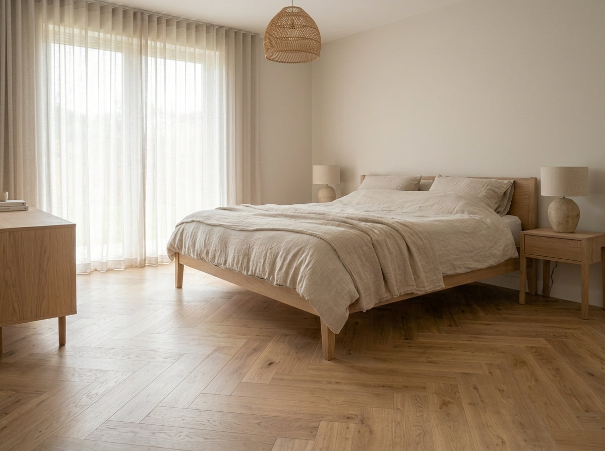 Amber Oak Herringbone - Glue LVT