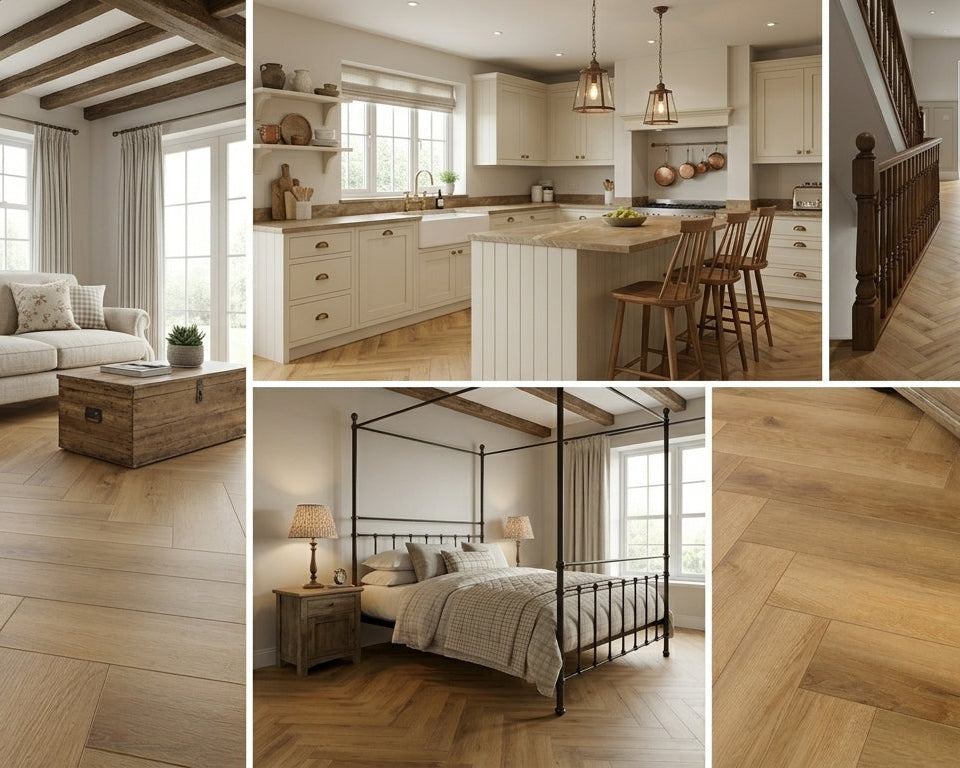 Herringbone Warm Wood - LVT