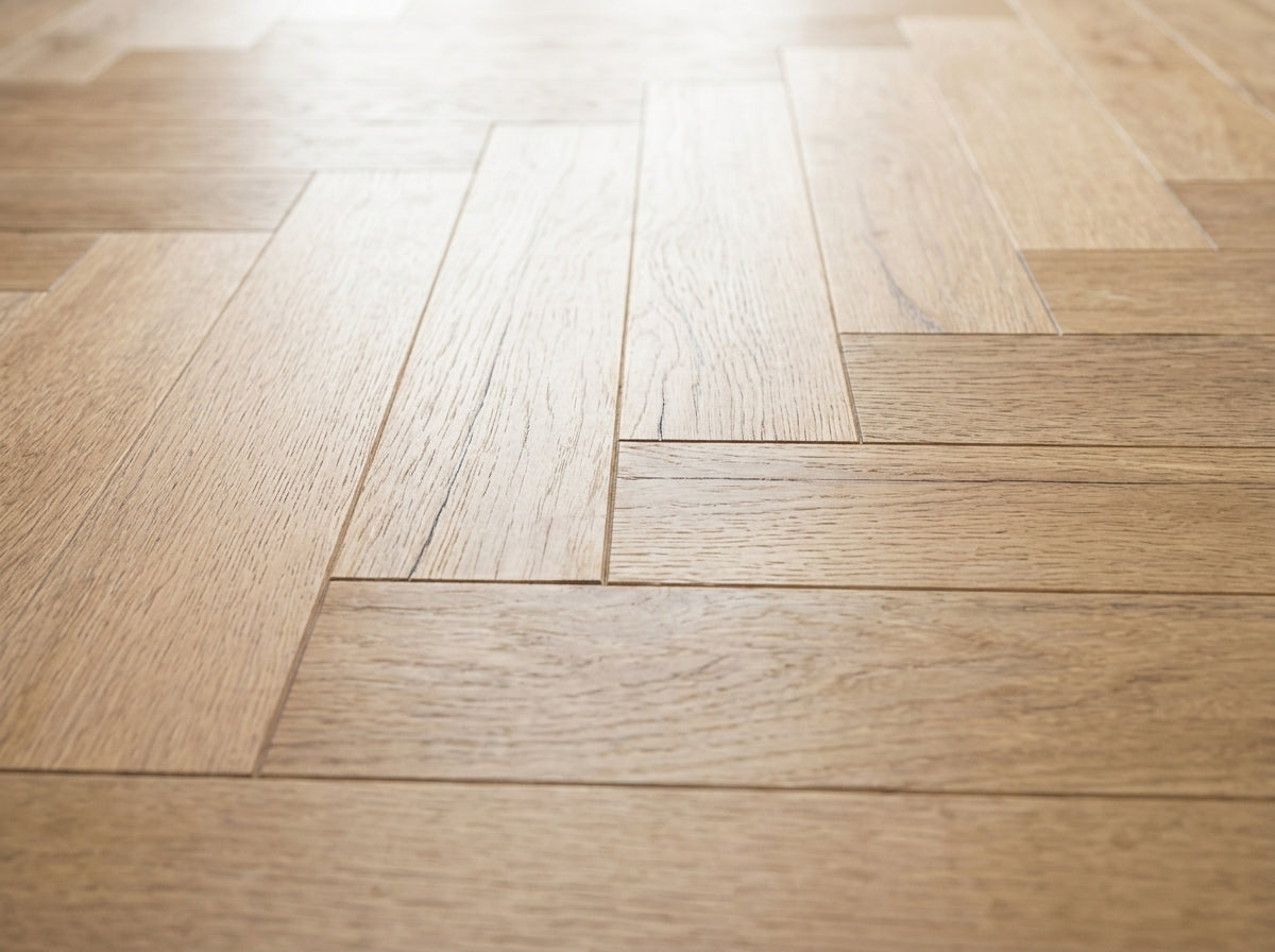 Amber Oak Herringbone - Glue LVT