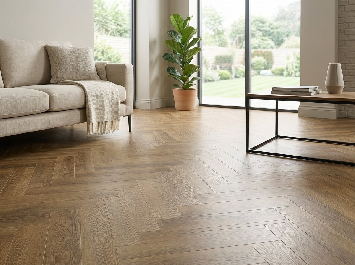 Herringbone Latte Oak - LVT