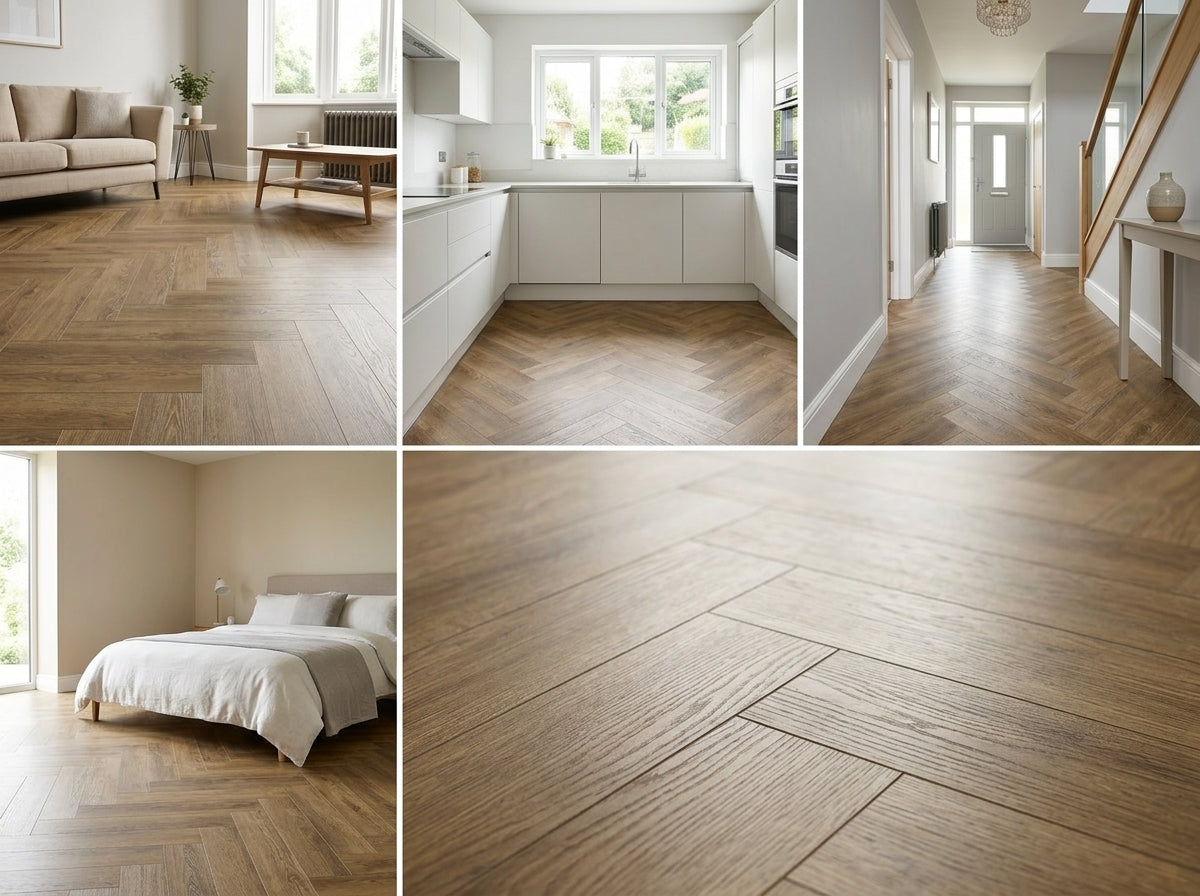 Herringbone Latte Oak - LVT