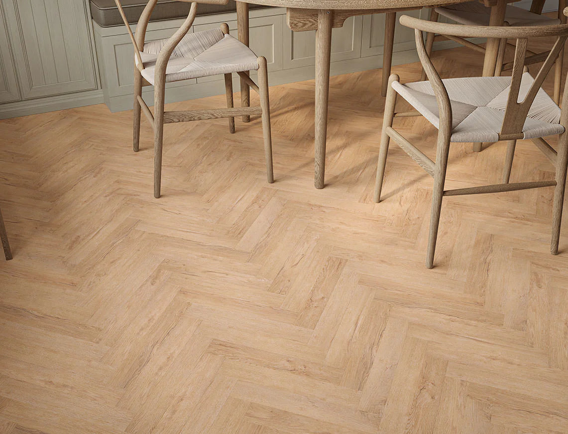 Amber Oak Herringbone - Glue LVT