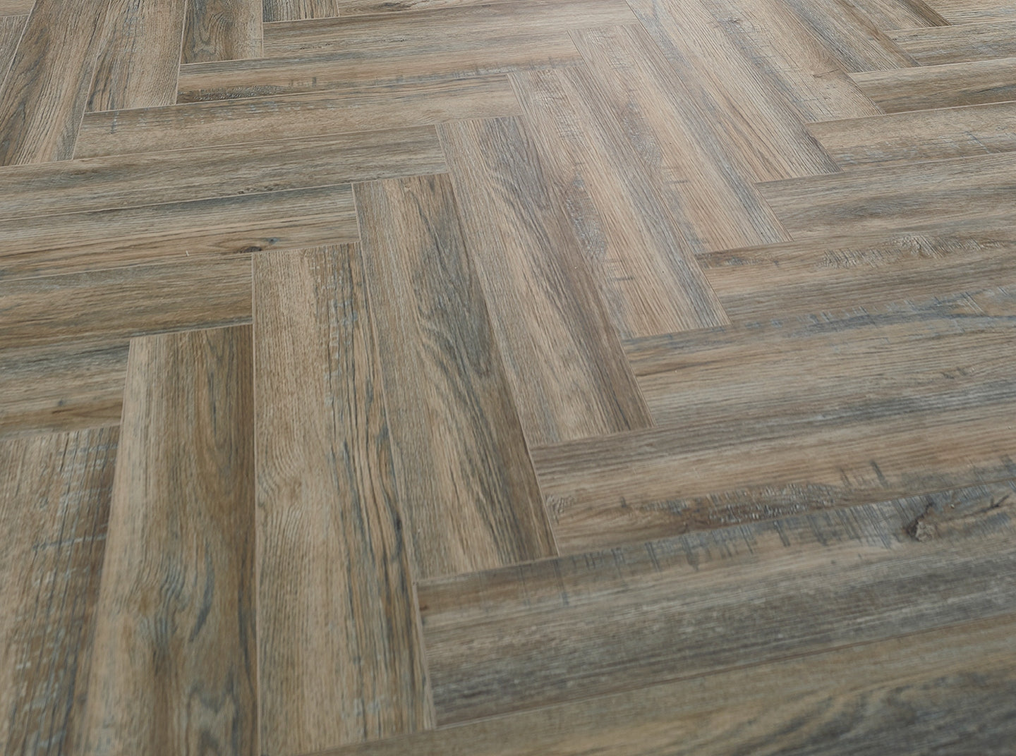 Herringbone Brushed Grey Oak - LVT