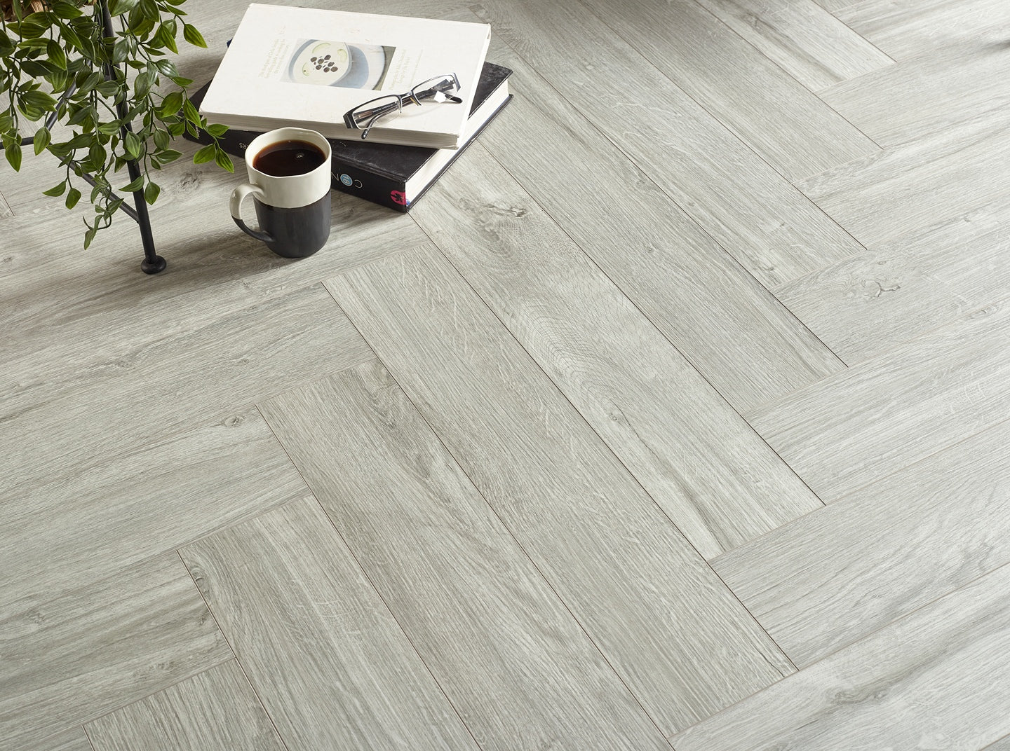 Herringbone Glacier Grey - LVT