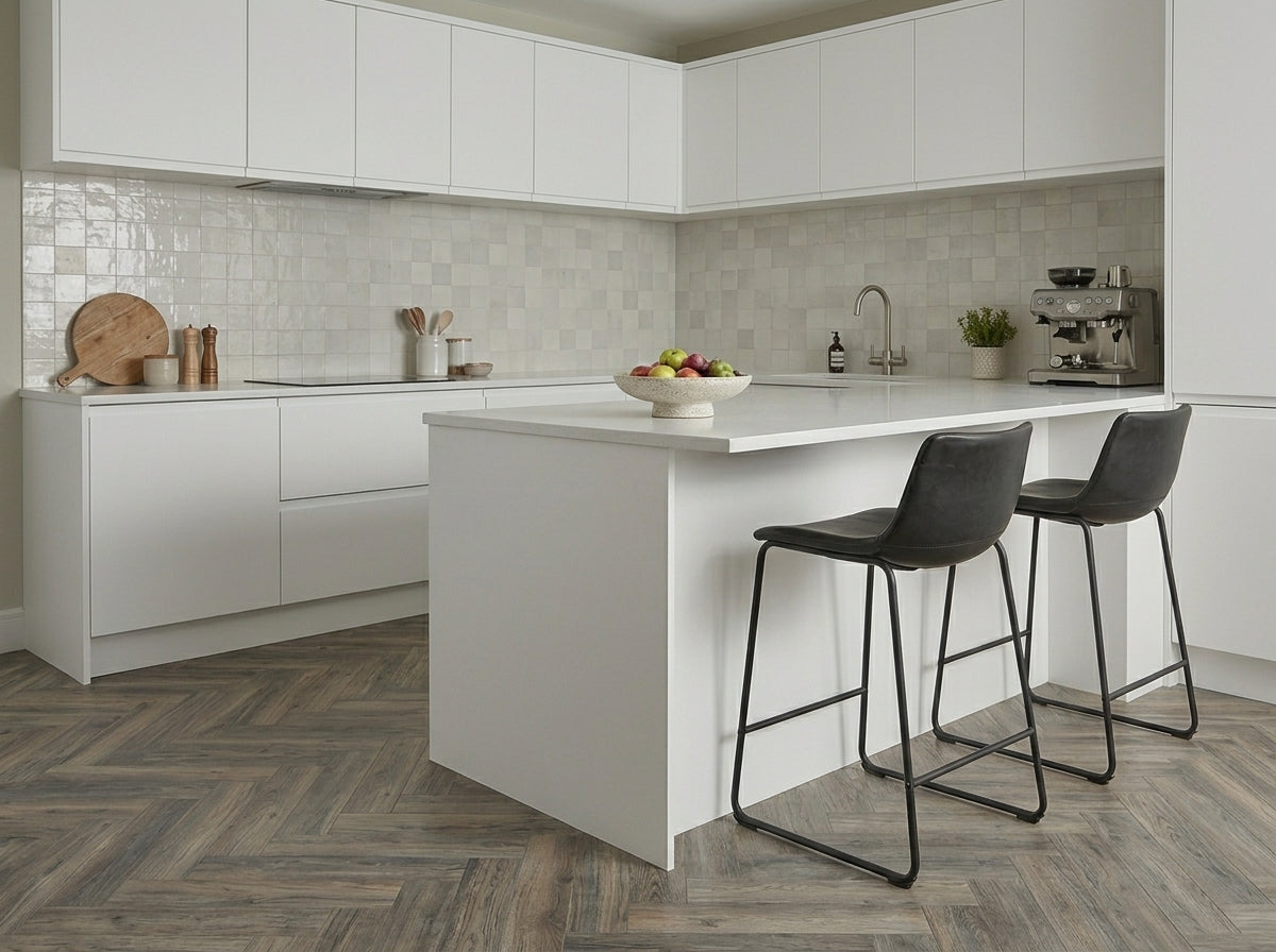Herringbone Brushed Grey Oak - LVT