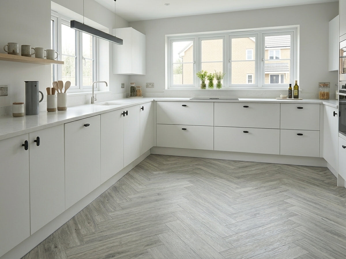 Herringbone Glacier Grey - LVT