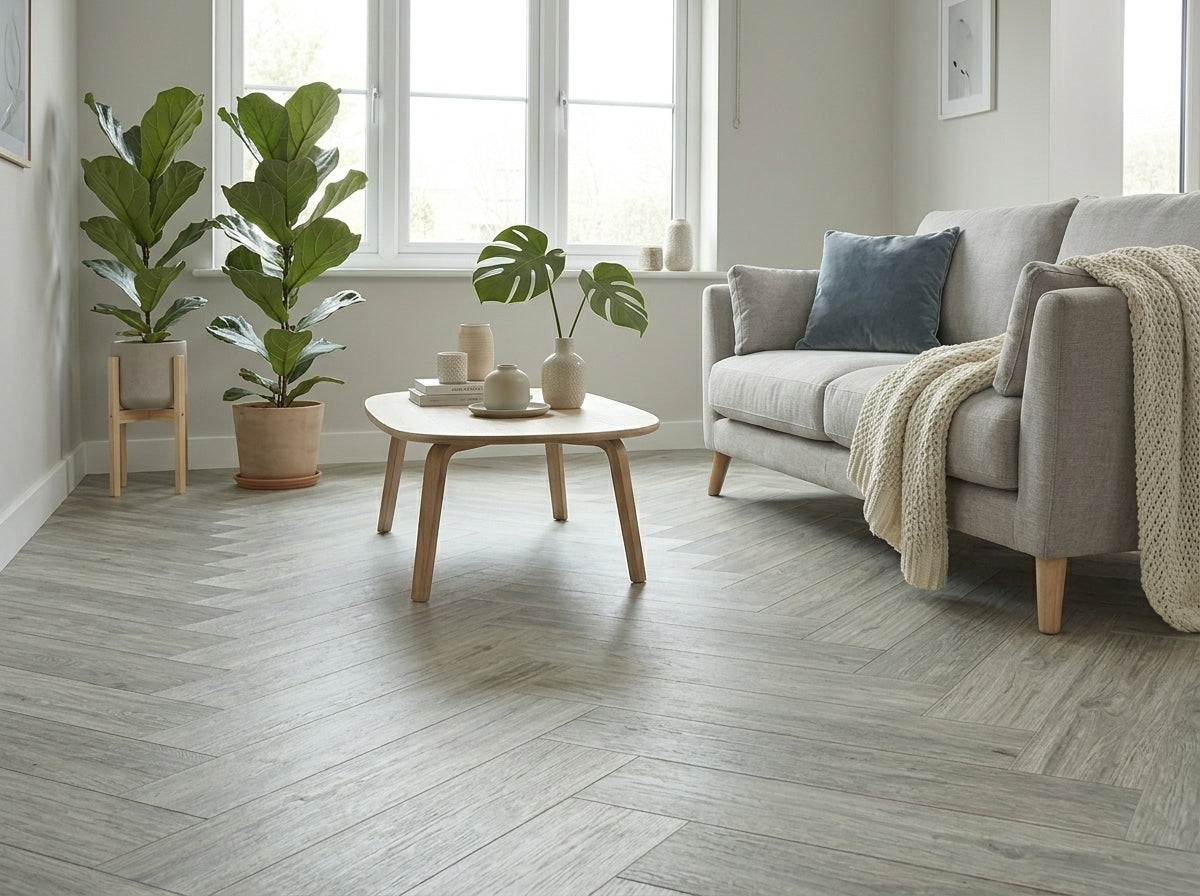 Herringbone Glacier Grey - LVT