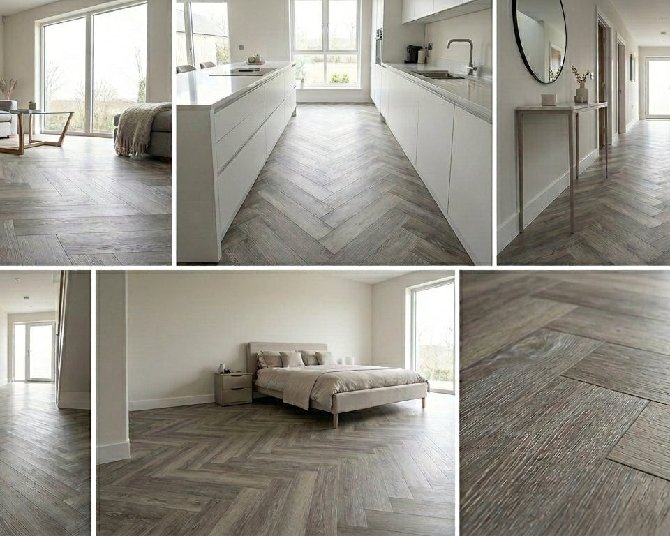 Herringbone Weathered Grey - LVT