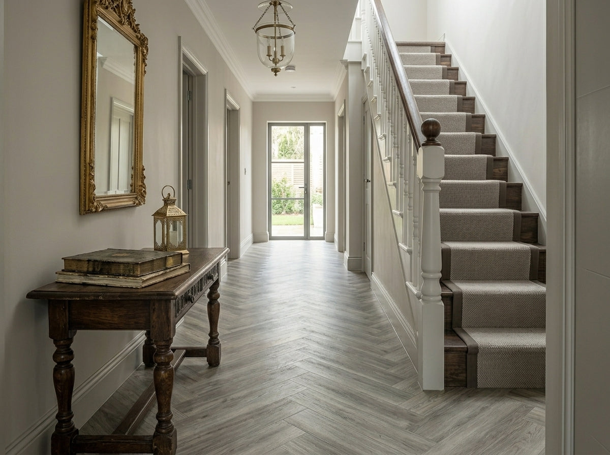 Herringbone Limed Oak - LVT